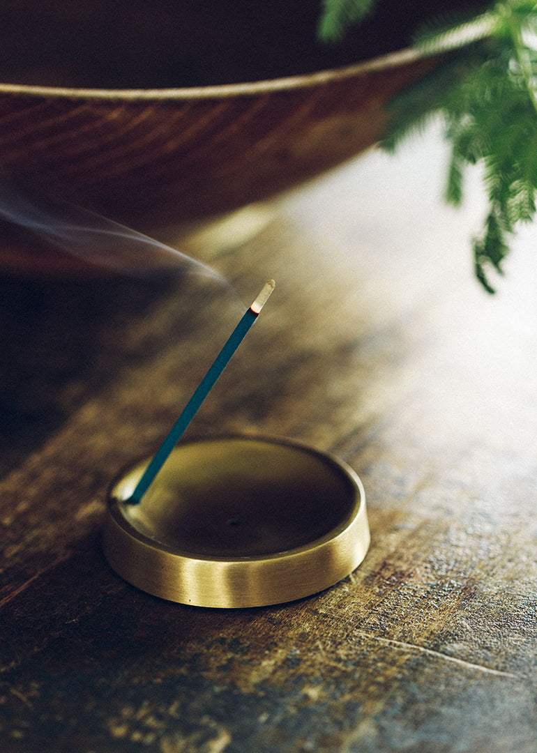 Brass Incense Holder - Round