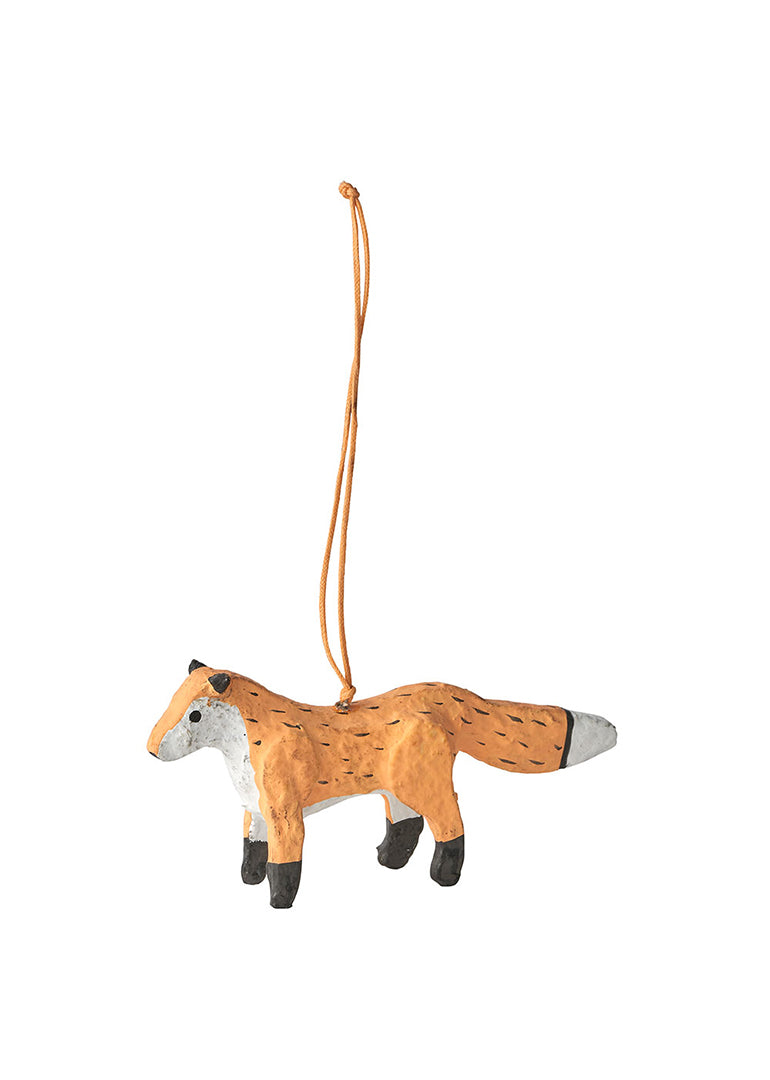 Paper Mache Ornament - Fox, Polar Bear or Reindeer