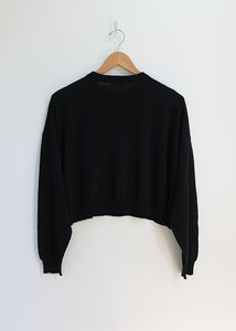 Ichi Antiquites - Wholegarment Knit Cotton Cardigan in Black