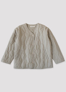 Micaela Greg - Quilted Liner in Muted Stripe