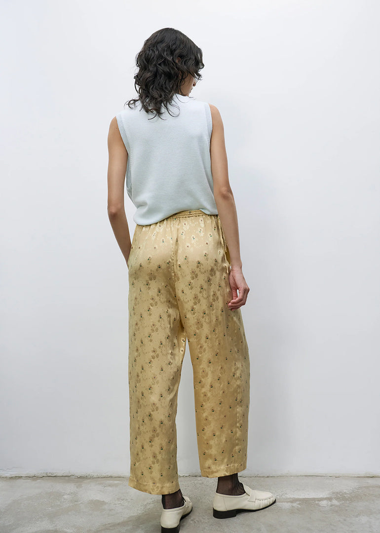 Cordera - Silk Floral Pants in Jojoba