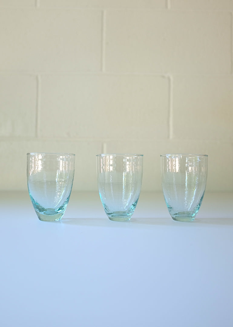 Moroccan Recycled Glass Stemless Wineglass