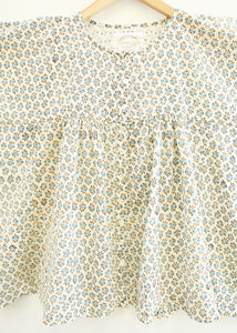 Auntie Oti - Gathered Blouse in Calico
