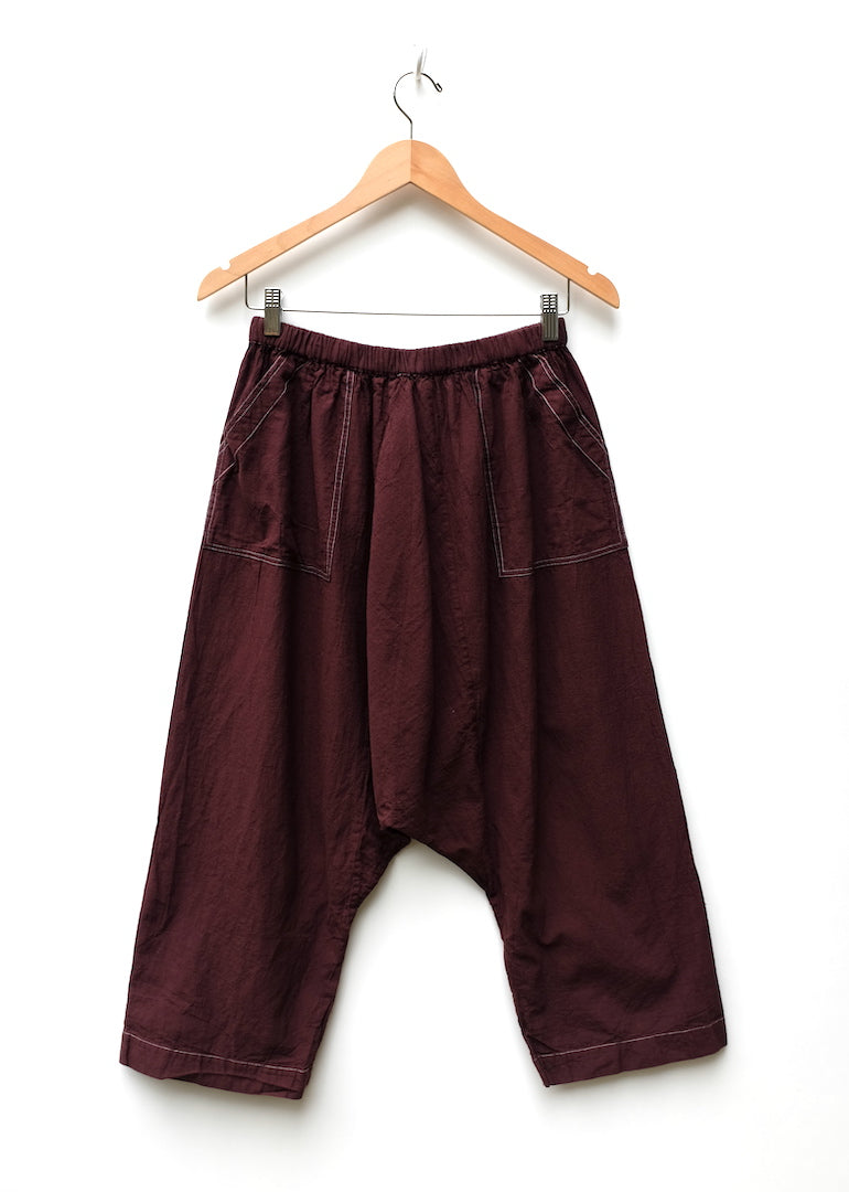 Auntie Oti - Pull on Pant in Oxblood