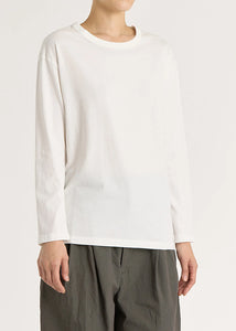 Black Crane - Long Sleeve Tee in White