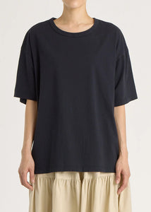 Black Crane - Loose Short Sleeve Tee in Black
