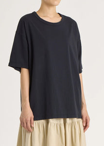 Black Crane - Loose Short Sleeve Tee in Black