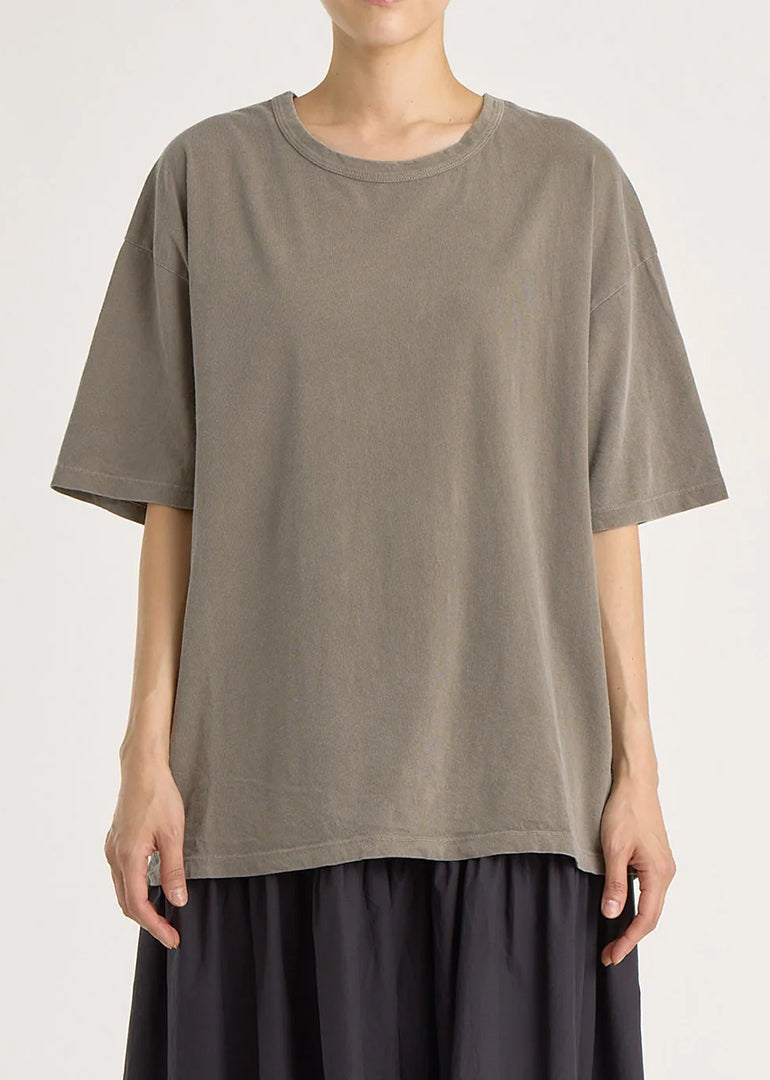 Black Crane - Loose Short Sleeve Tee in Mud