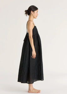 Black Crane - Ripple Strap Dress in Black