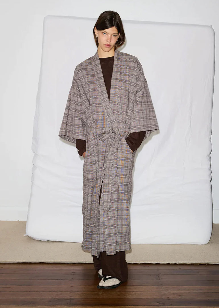 Deiji Studios - The 02 Full Length Robe in Grandpa Check