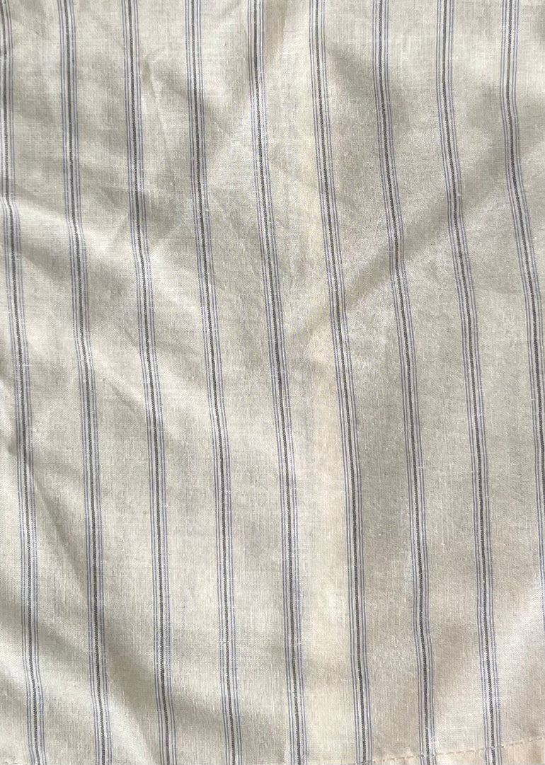 Deiji Studios - The Oversized Gathered Shirt in Raquette Stripe