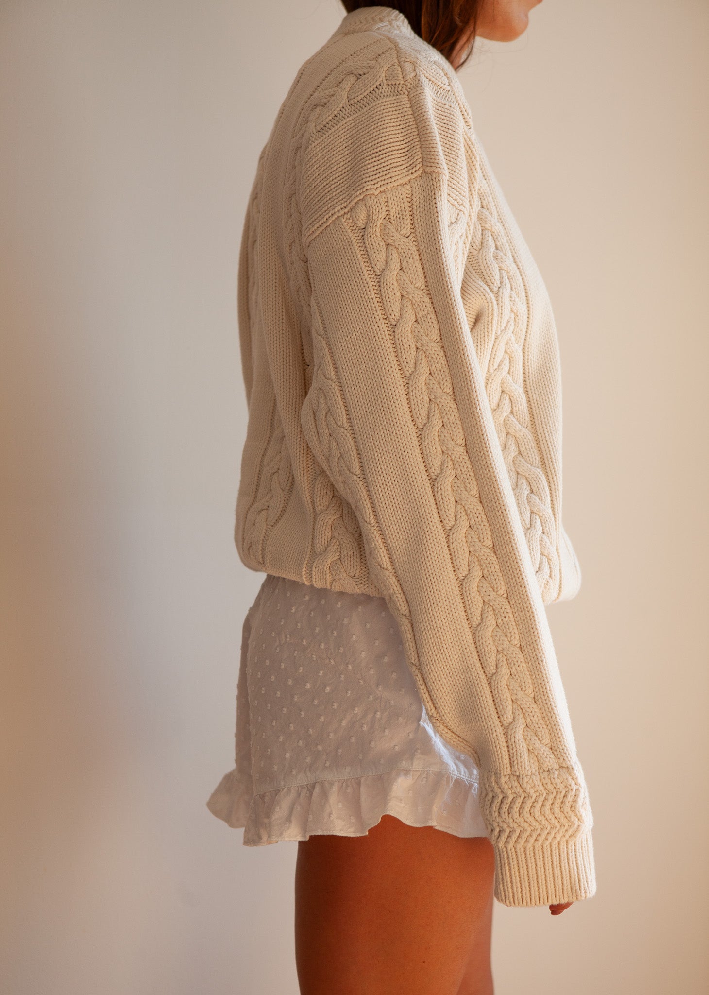 Vintage Cotton Cable Knit Sweater