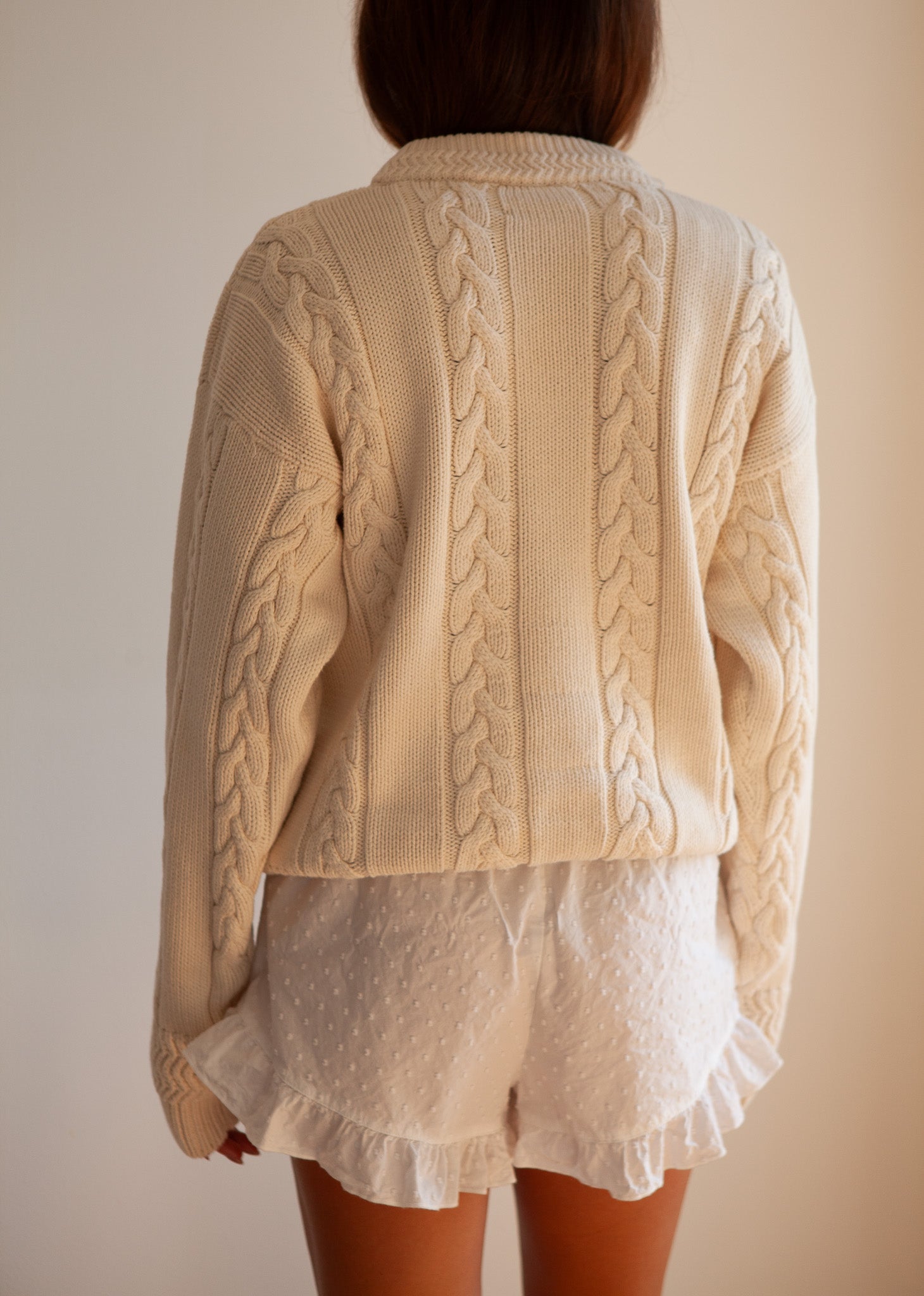 Vintage Cotton Cable Knit Sweater