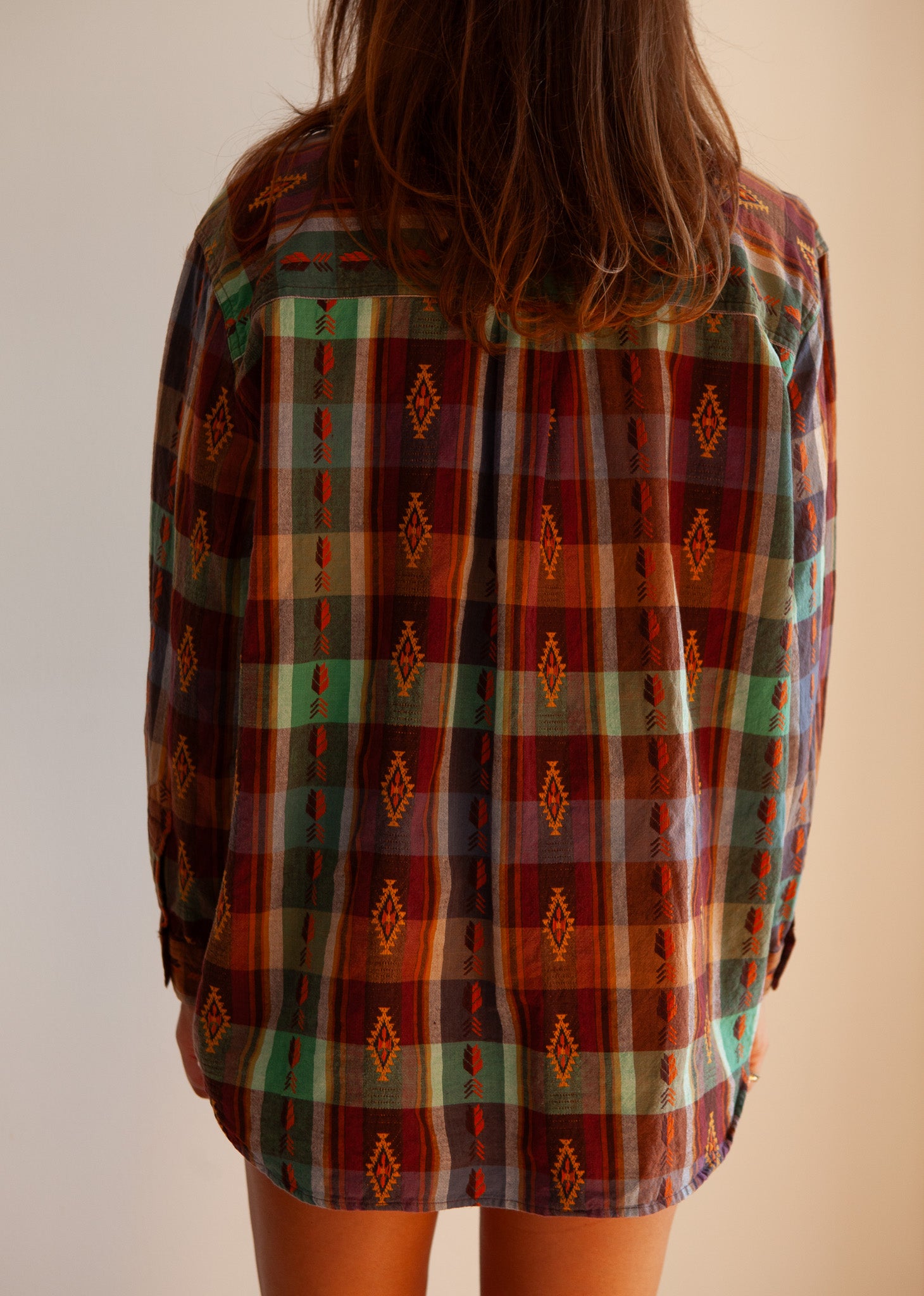Vintage Multi-Pattern Button-Up Shirt