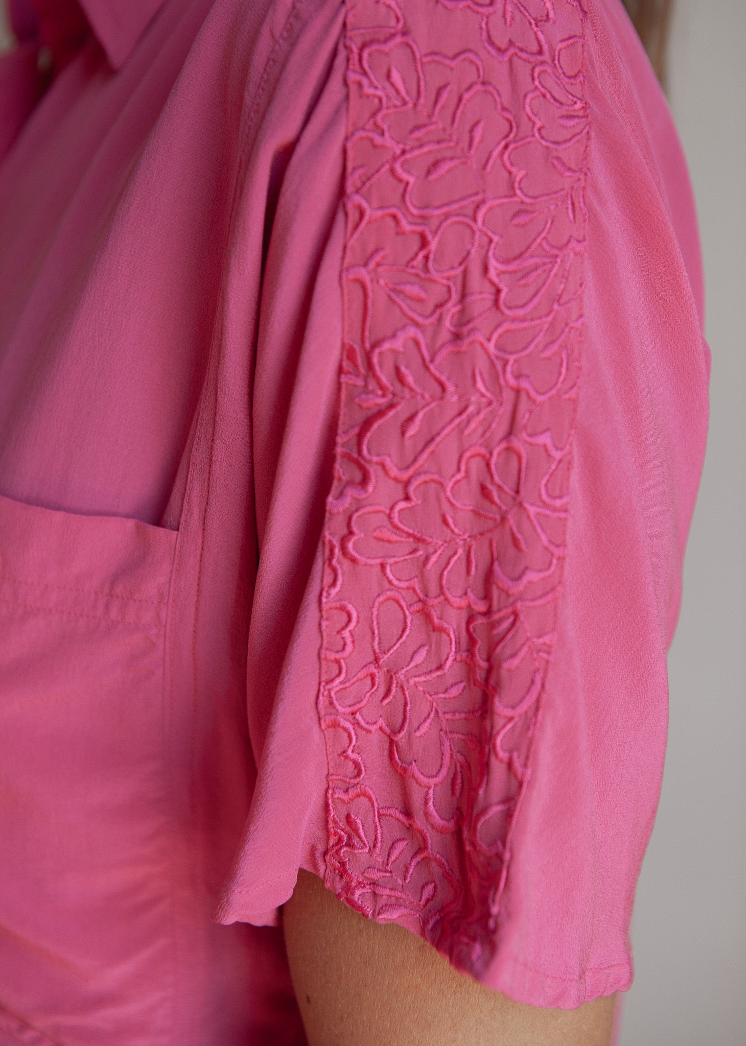 Vintage Pink Silk Shirt