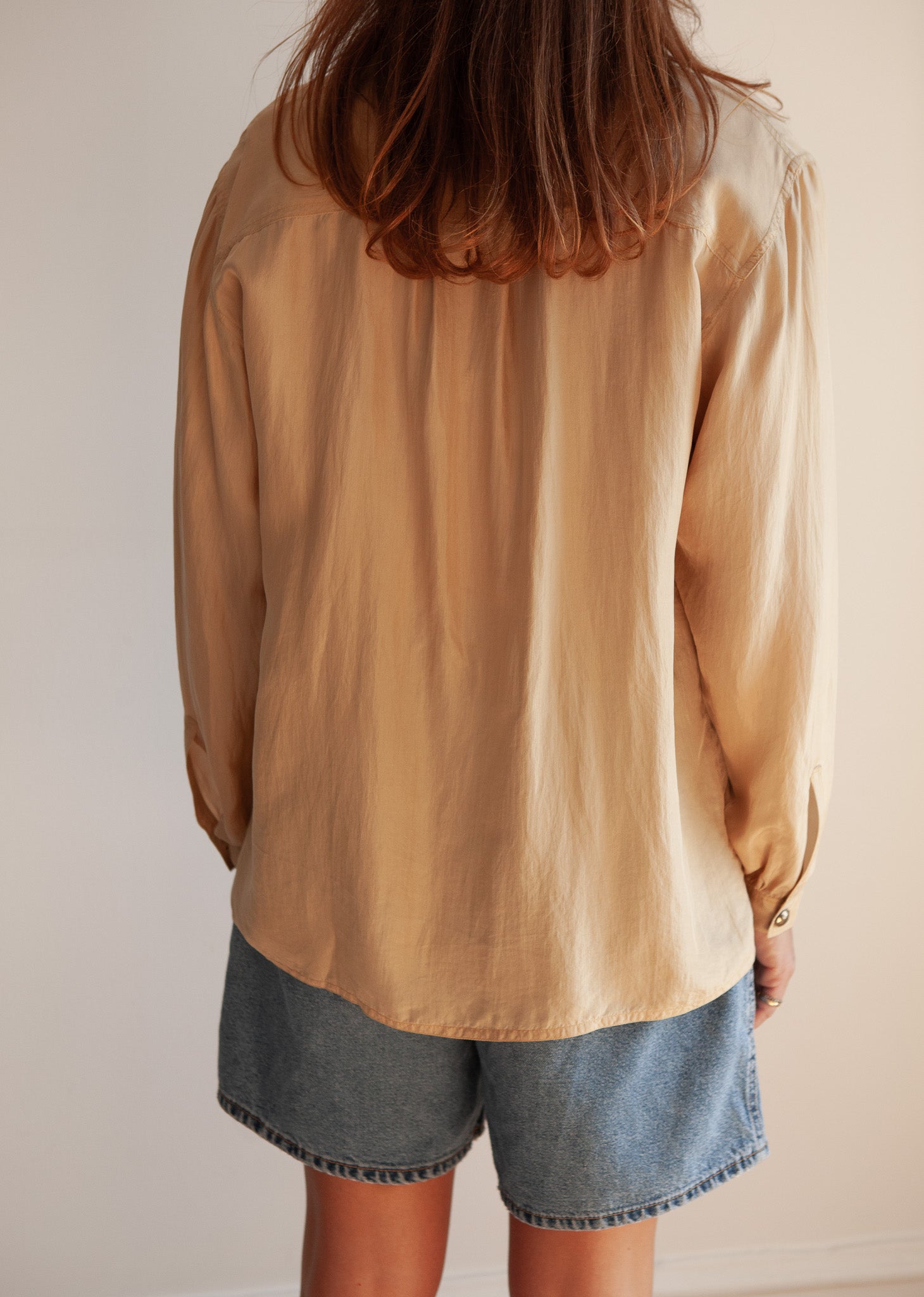 Vintage Ecru Silk Blouse