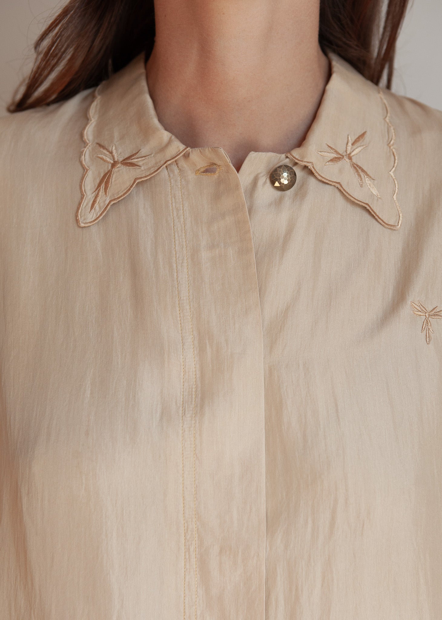 Vintage Ecru Silk Blouse