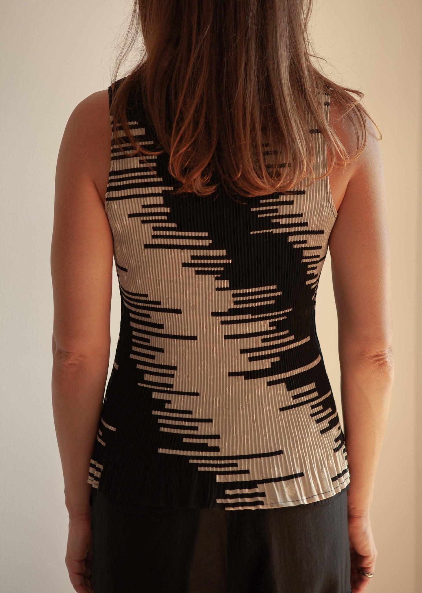 Pleated Sleeveless Top