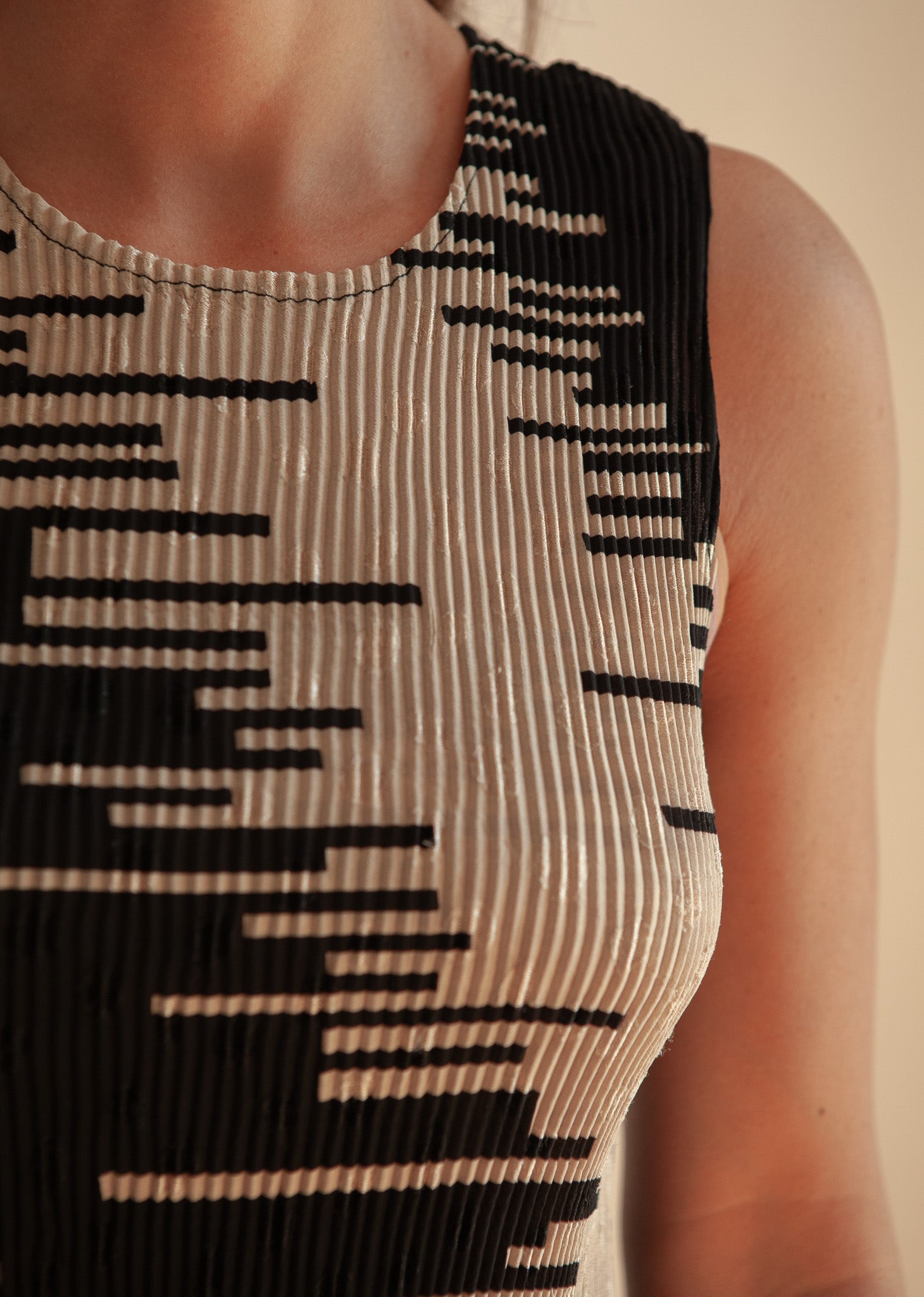 Pleated Sleeveless Top