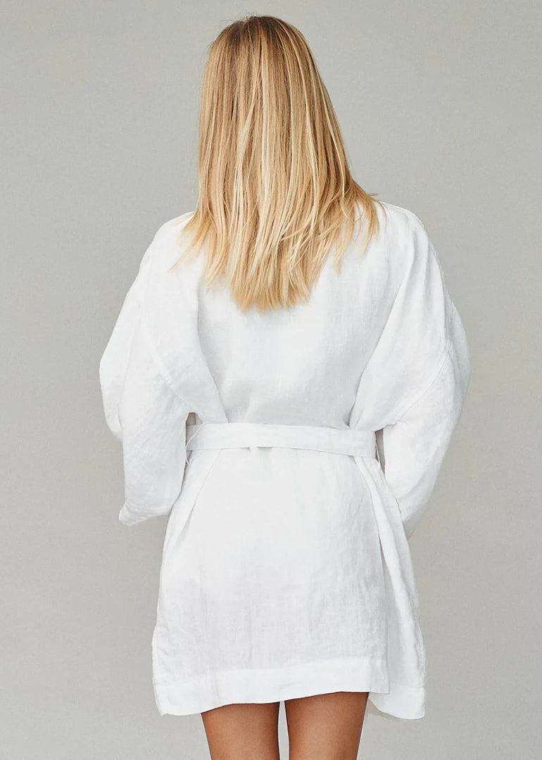 Jungmaven - 100% Hemp Bali Cover Up in Washed White