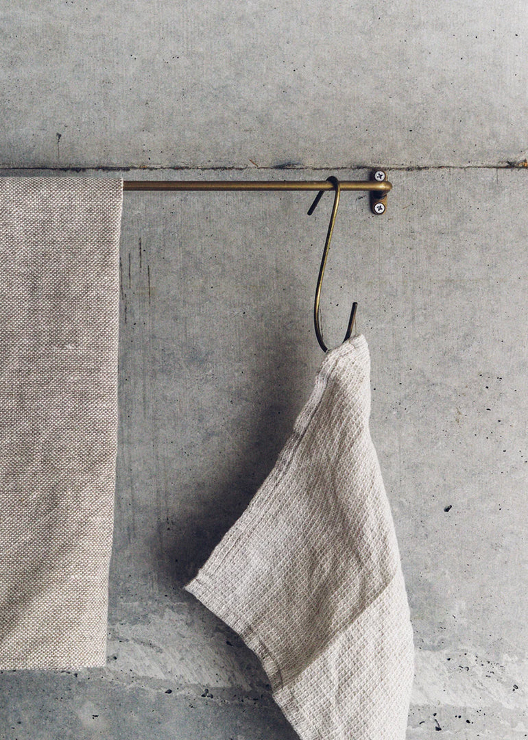 Linen Waffle Towels in Natural