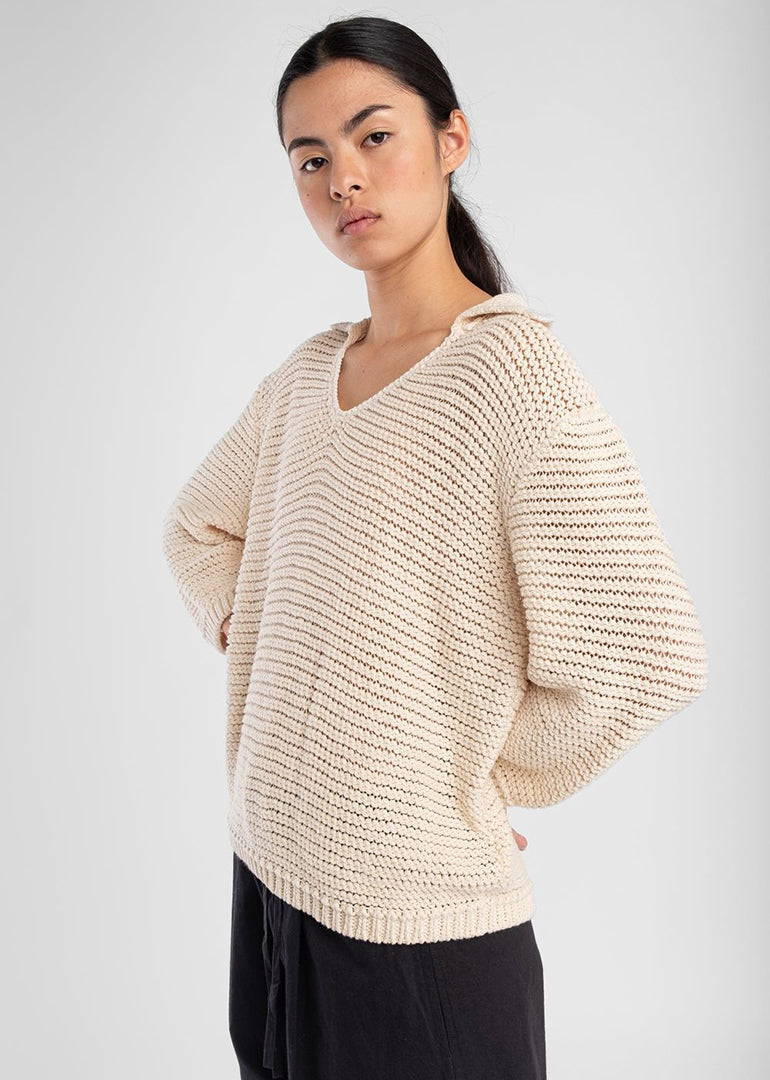 L&#39;Appartement DEUXIEME CLASSE - 　micaela greg ニット Micaela Greg - Lattice Knit Tee in Cream - Charlie & Lee