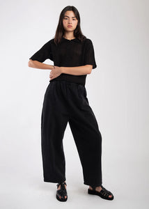 Micaela Greg - Barrel Pant in Faded Black