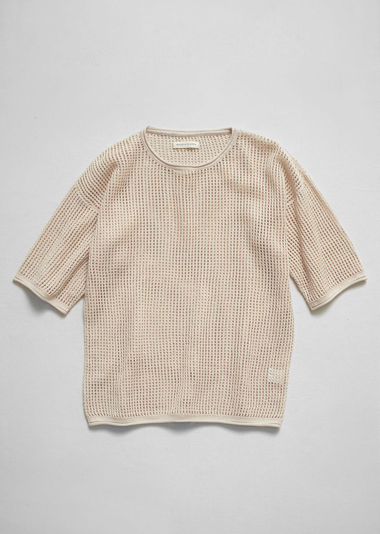 Micaela Greg - Lattice Tee in Cream