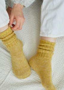 Mohair Socks in Yellow