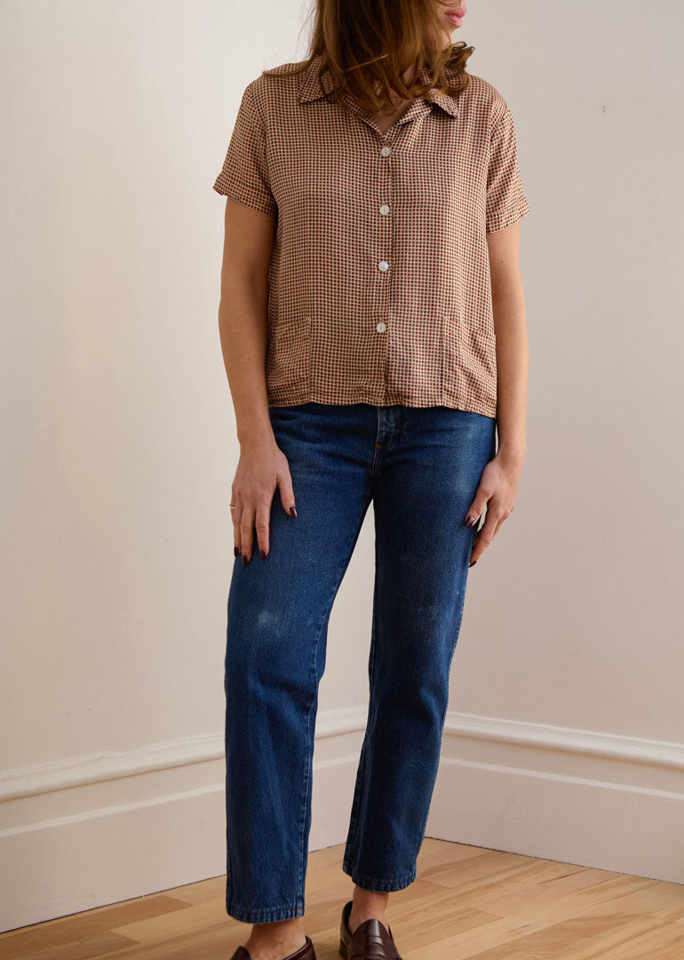 Vintage Short Sleeve Button-Up Shirt