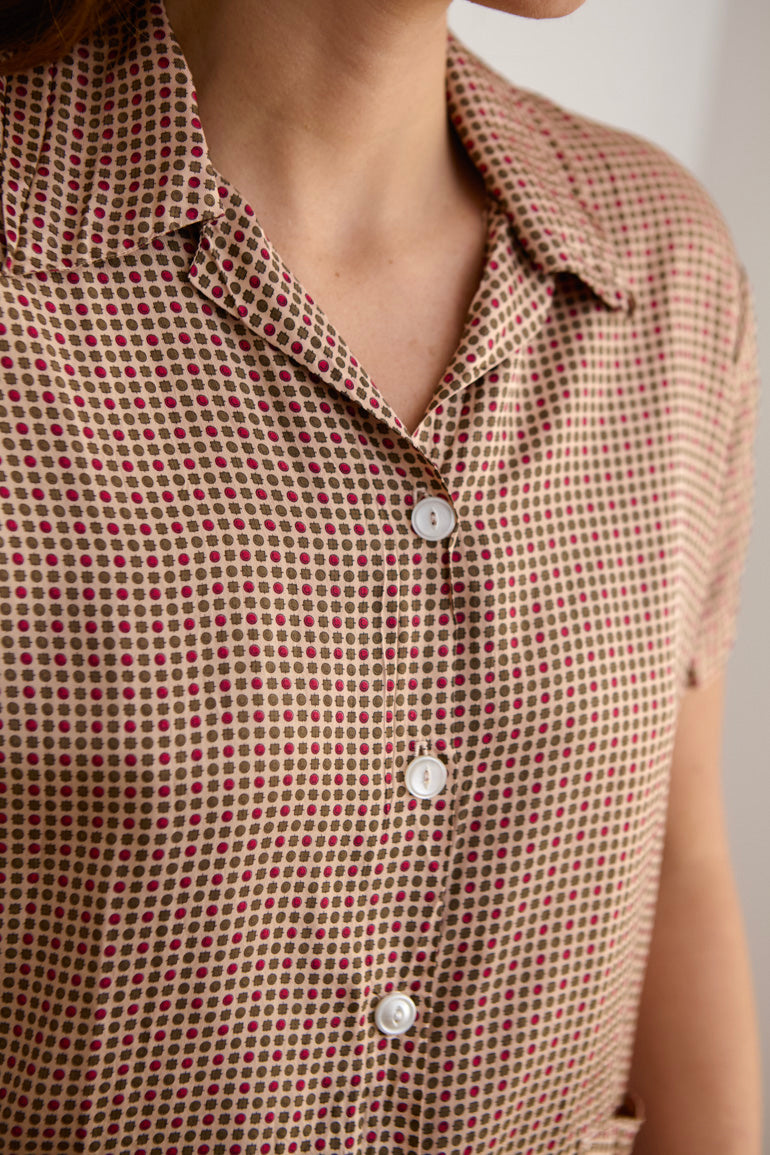 Vintage Short Sleeve Button-Up Shirt