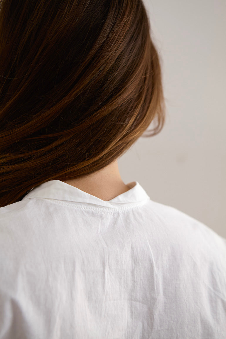 White Cotton Eyelet Blouse