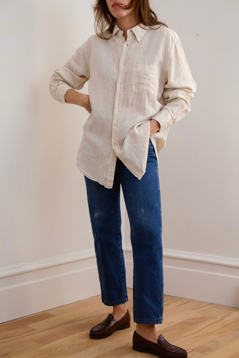 Classic Linen Button-Down Shirt