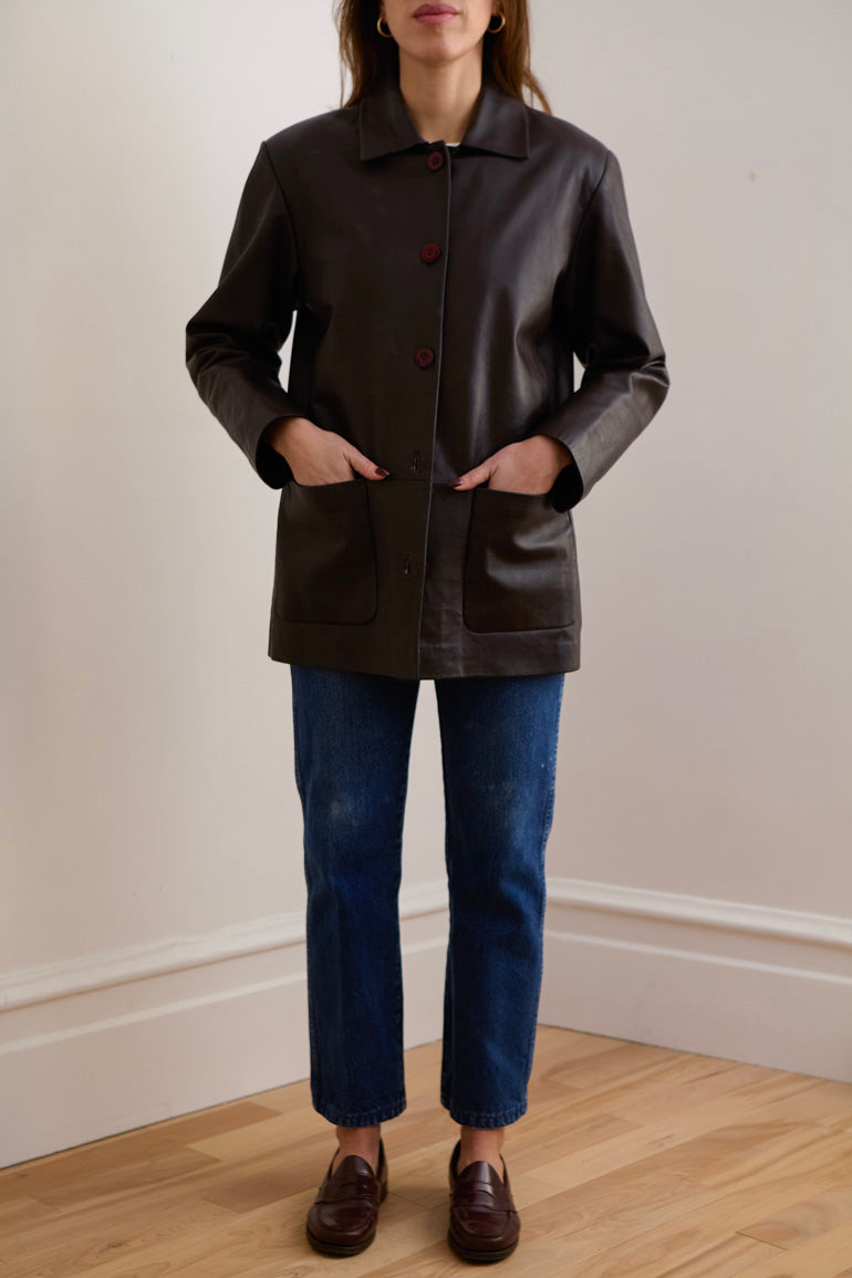 Vintage Brown Leather Jacket
