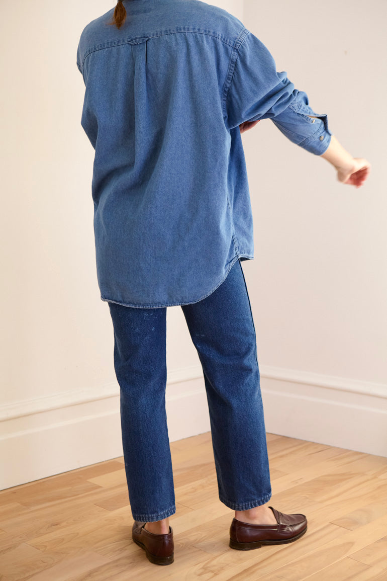 Soft Oversized Denim Shirt