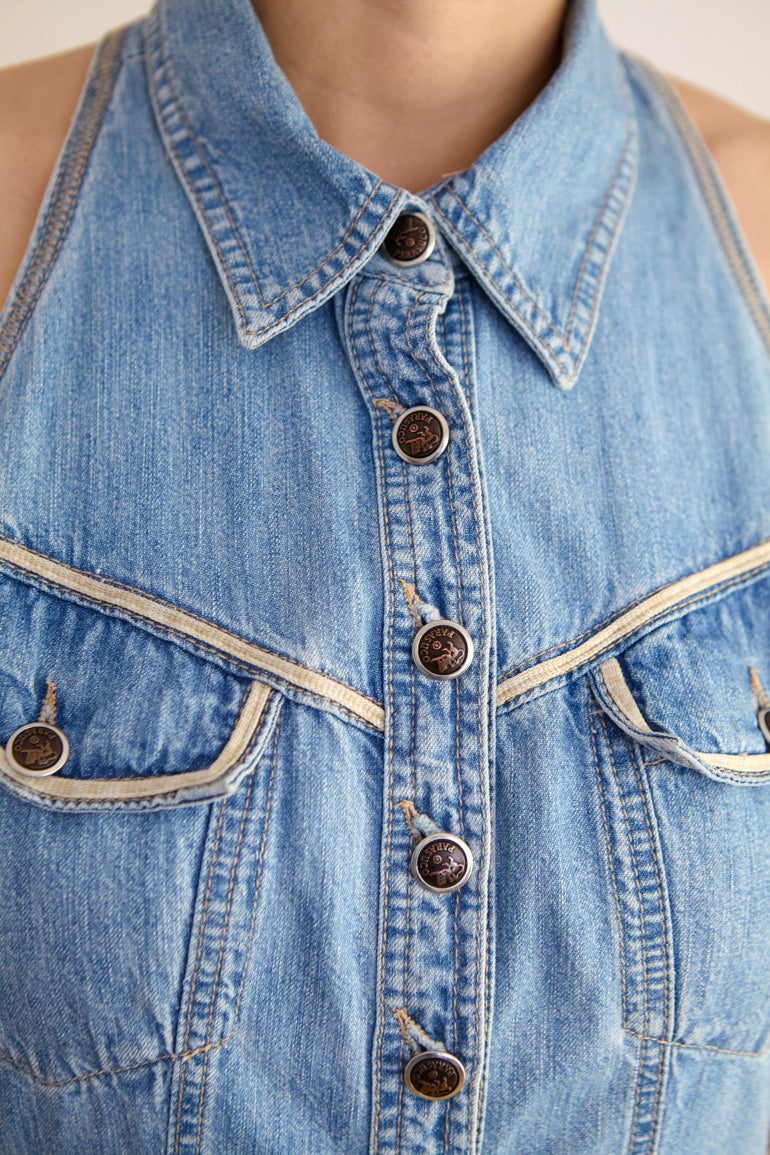 Vintage 2000s Parasuco Denim Dress
