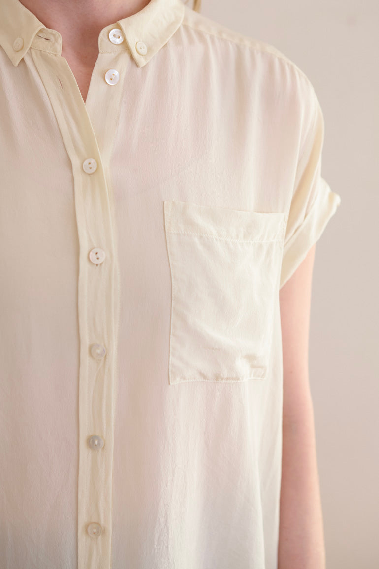 Cream Silk Blouse