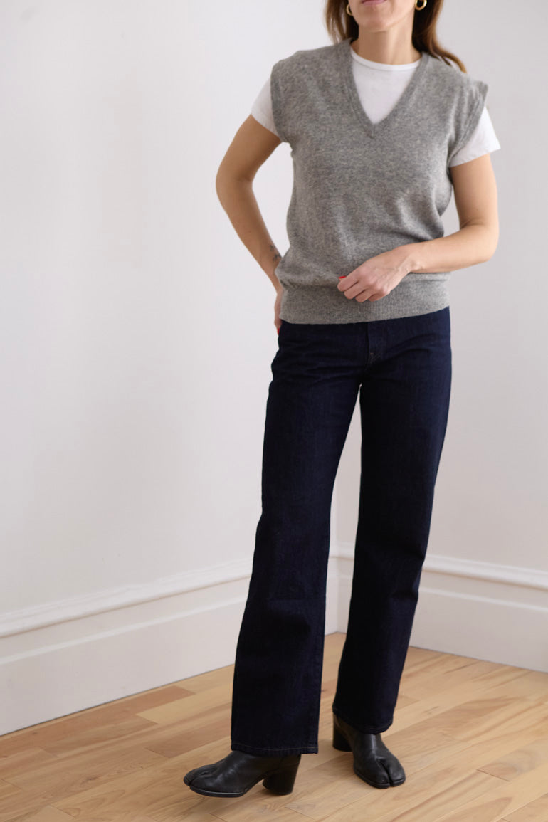 Vintage Grey Virgin Wool Vest