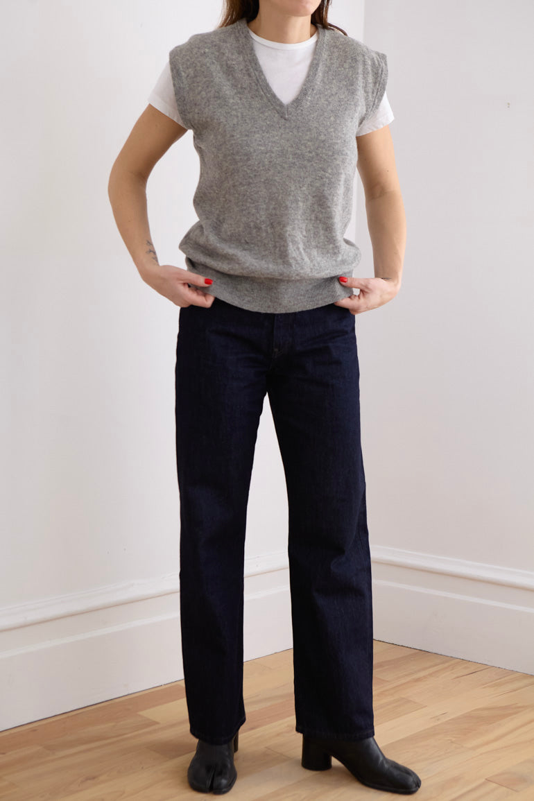 Vintage Grey Virgin Wool Vest
