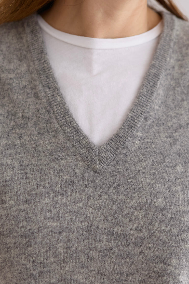 Vintage Grey Virgin Wool Vest