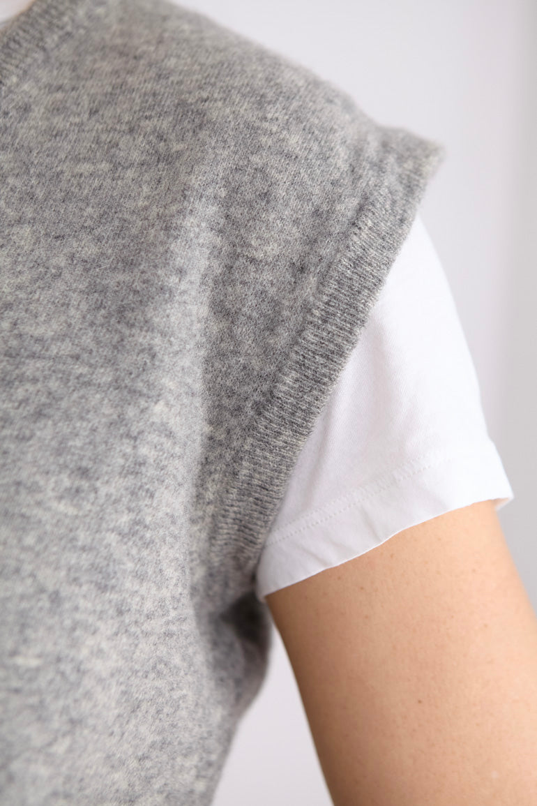Vintage Grey Virgin Wool Vest
