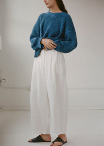 Shaina Mote - Boy Trouser in Salt Linen