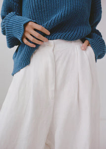 Shaina Mote - Boy Trouser in Salt Linen