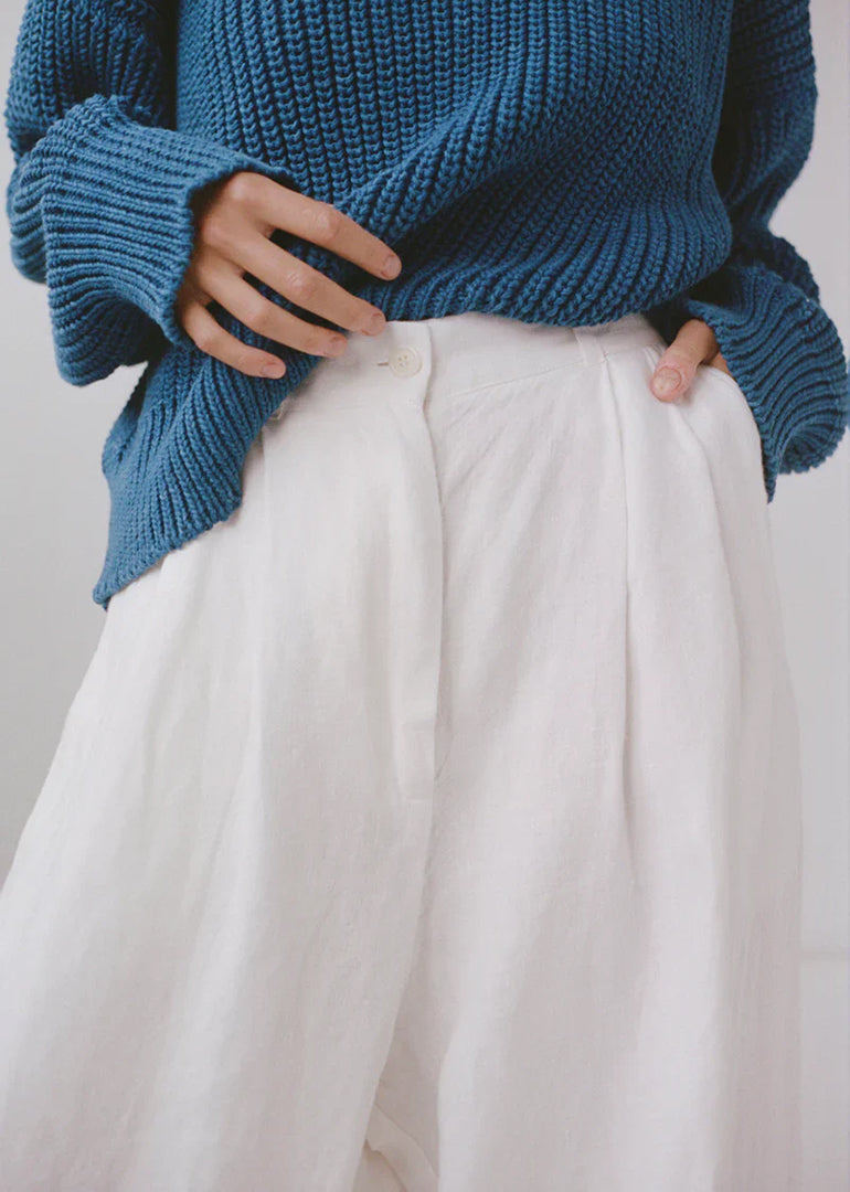 Shaina Mote - Boy Trouser in Salt Linen