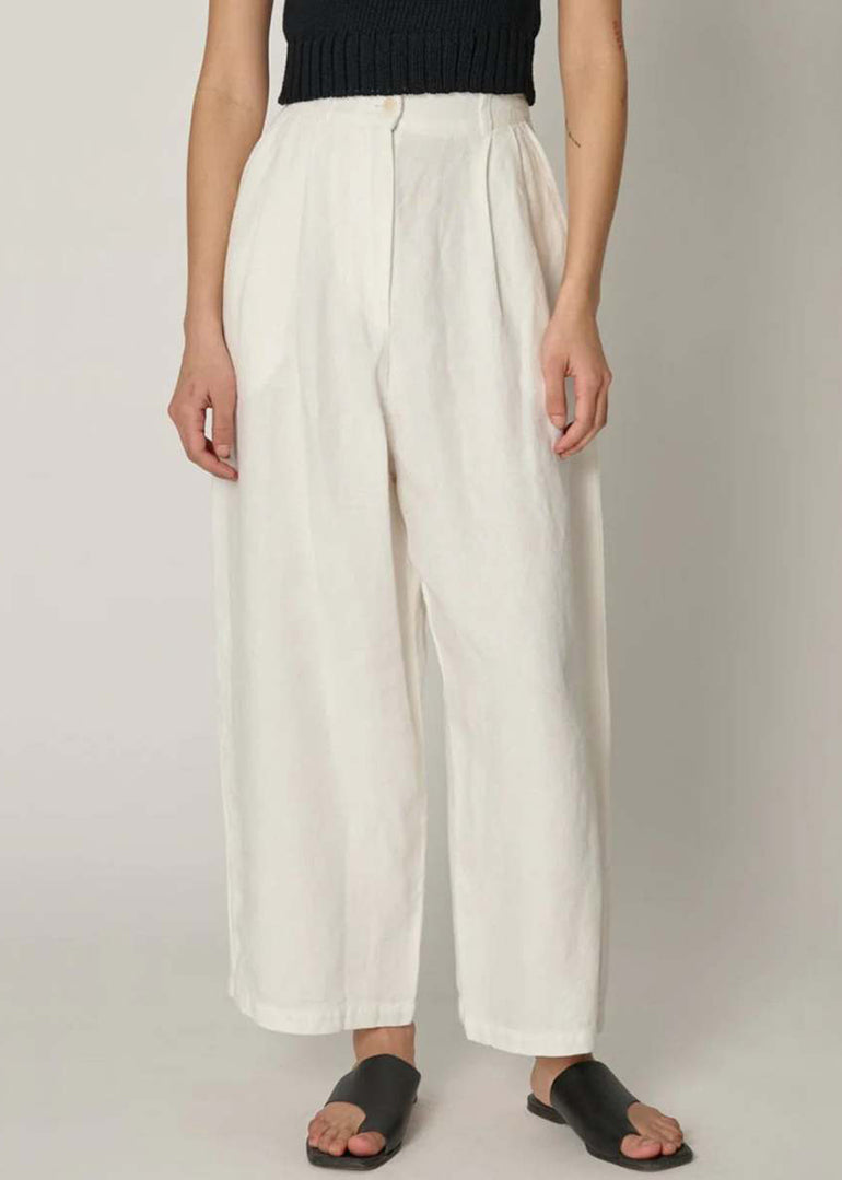 Shaina Mote - Boy Trouser in Salt Linen
