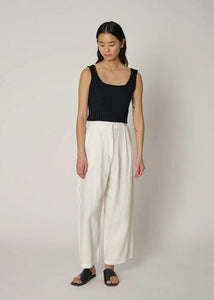 Shaina Mote - Boy Trouser in Salt Linen