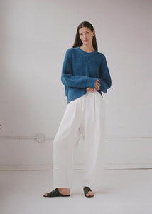 Shaina Mote - Boy Trouser in Salt Linen