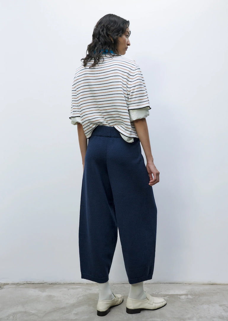 Cordera - Cotton Knitted Pants  in Navy
