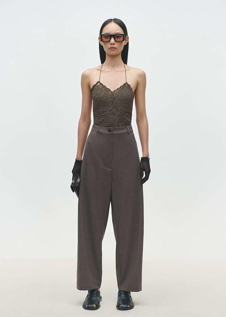 Cordera - Wide Leg Pants in Deep Taupe