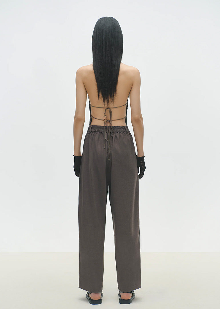 Cordera - Wide Leg Pants in Deep Taupe